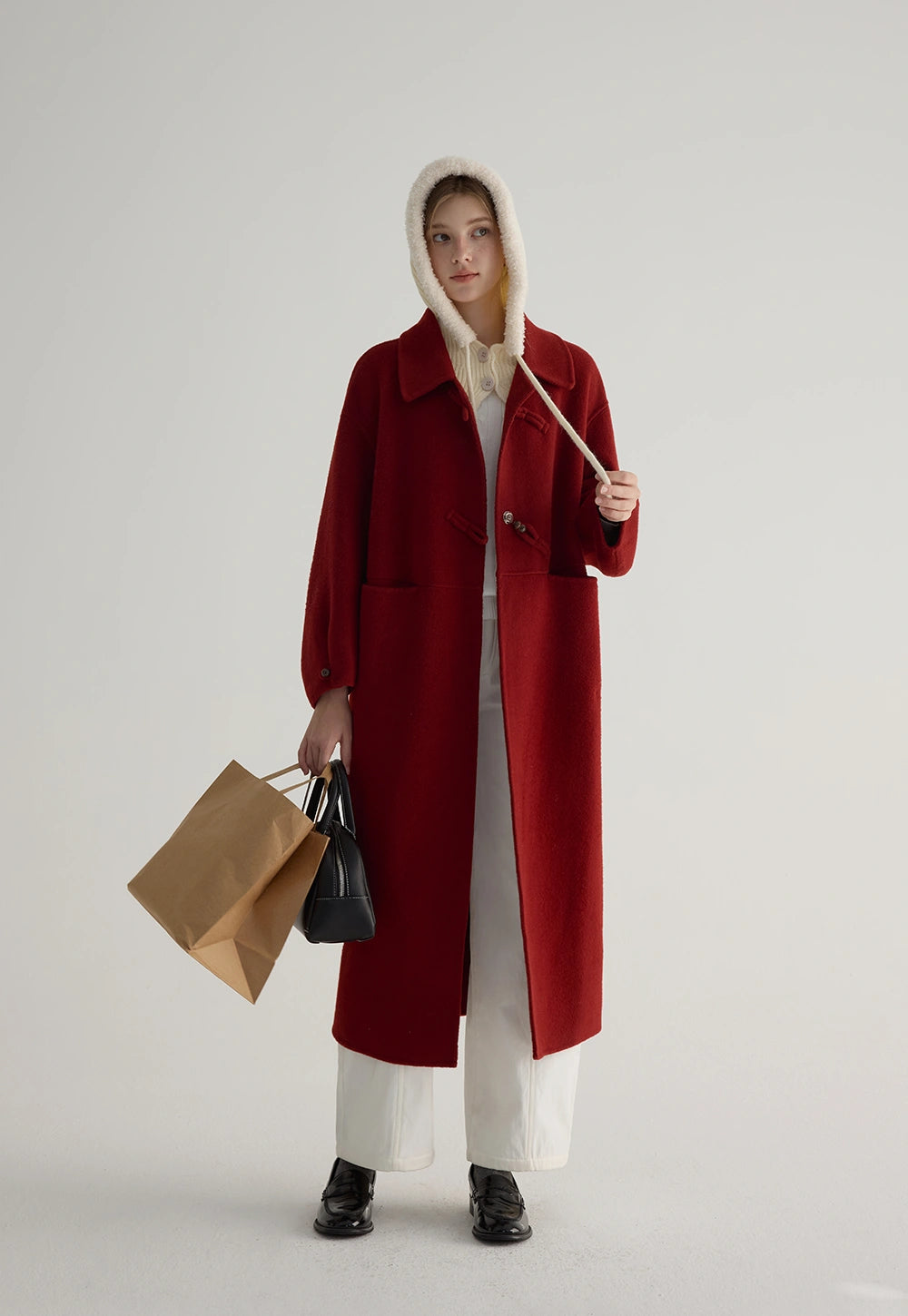 Women's Long Double-Faced Wool Coat