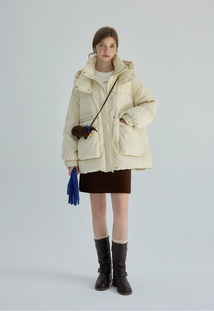 Women's Oversized Puffer Jacket with Hood