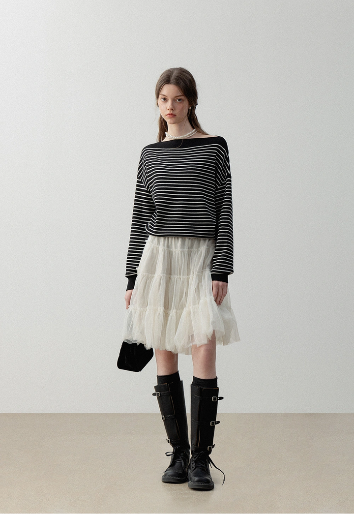 Women's Striped Knit Sweater