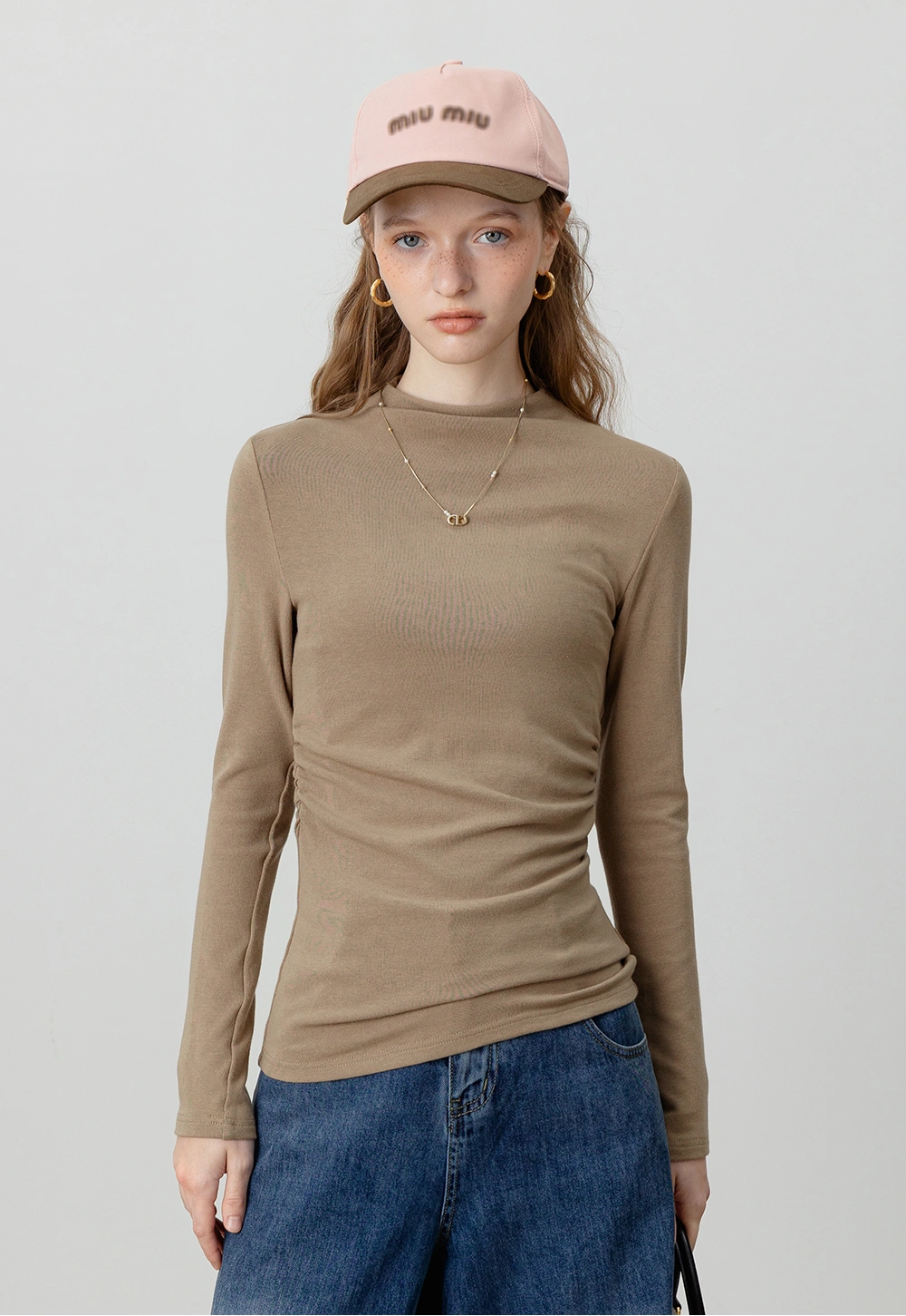 High Neck Long Sleeve Top