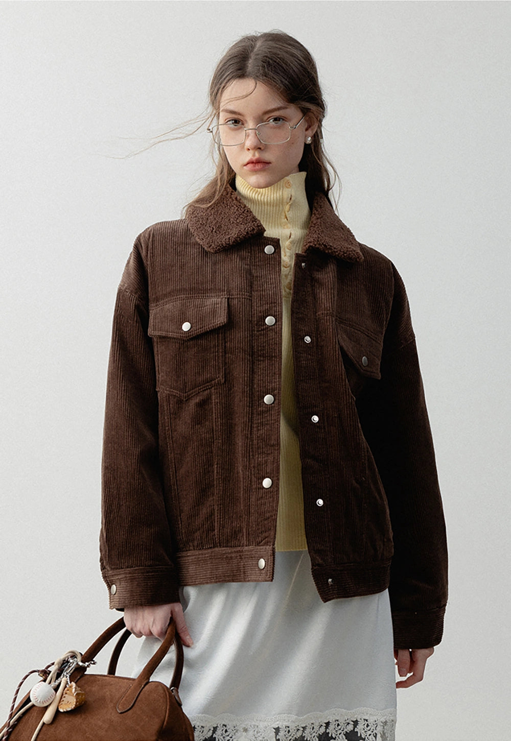 Women's Corduroy Sherpa-Lined Jacket