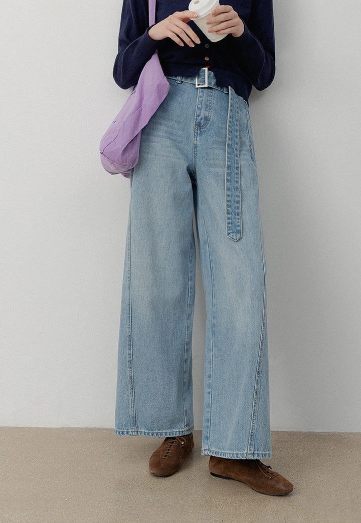 Women's Wide-Leg Denim with Belt