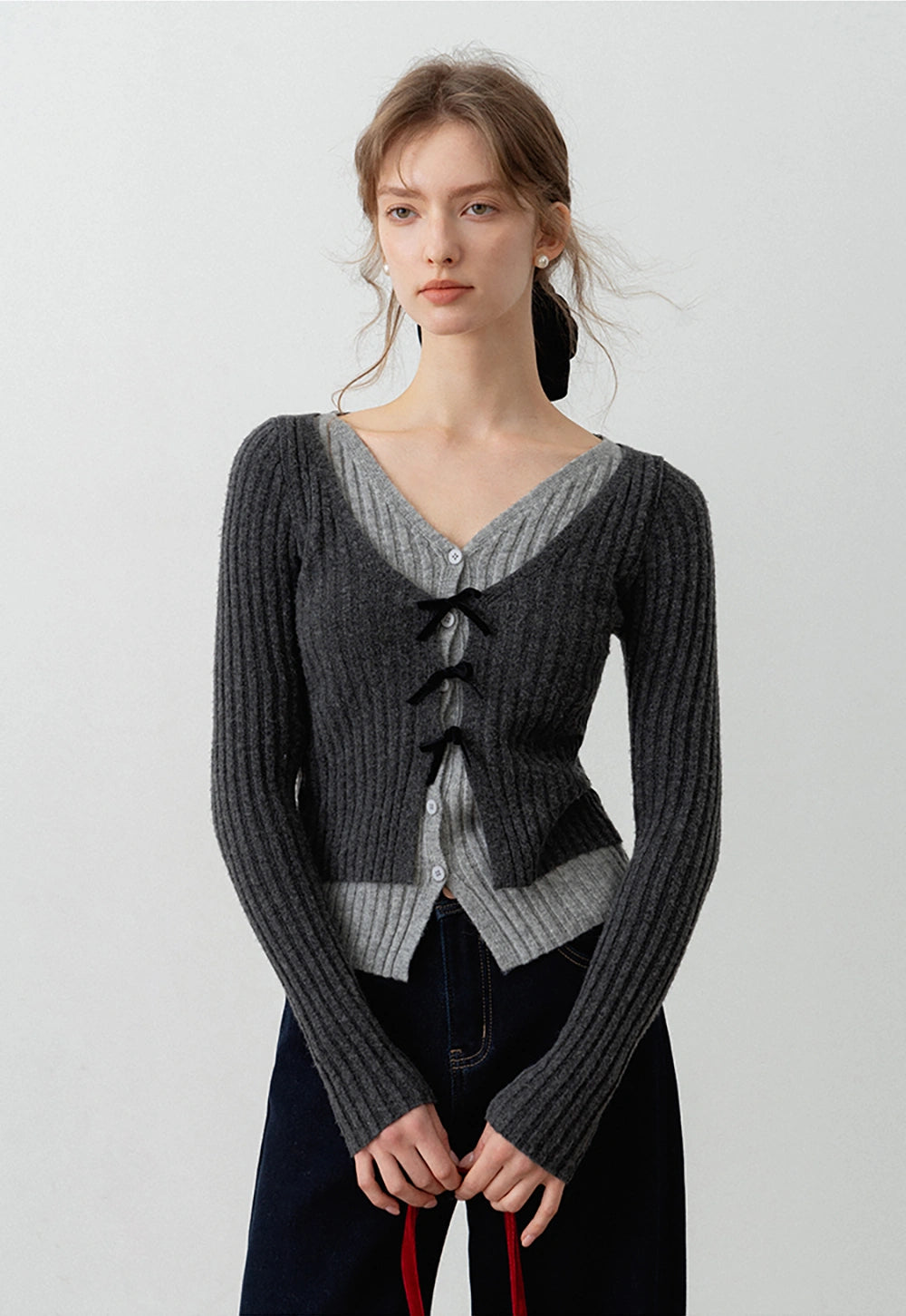 Women's Ribbed Knit Cardigan