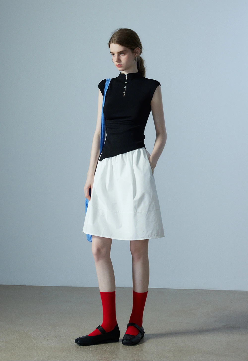Women's Elastic Waist A-Line Skirt