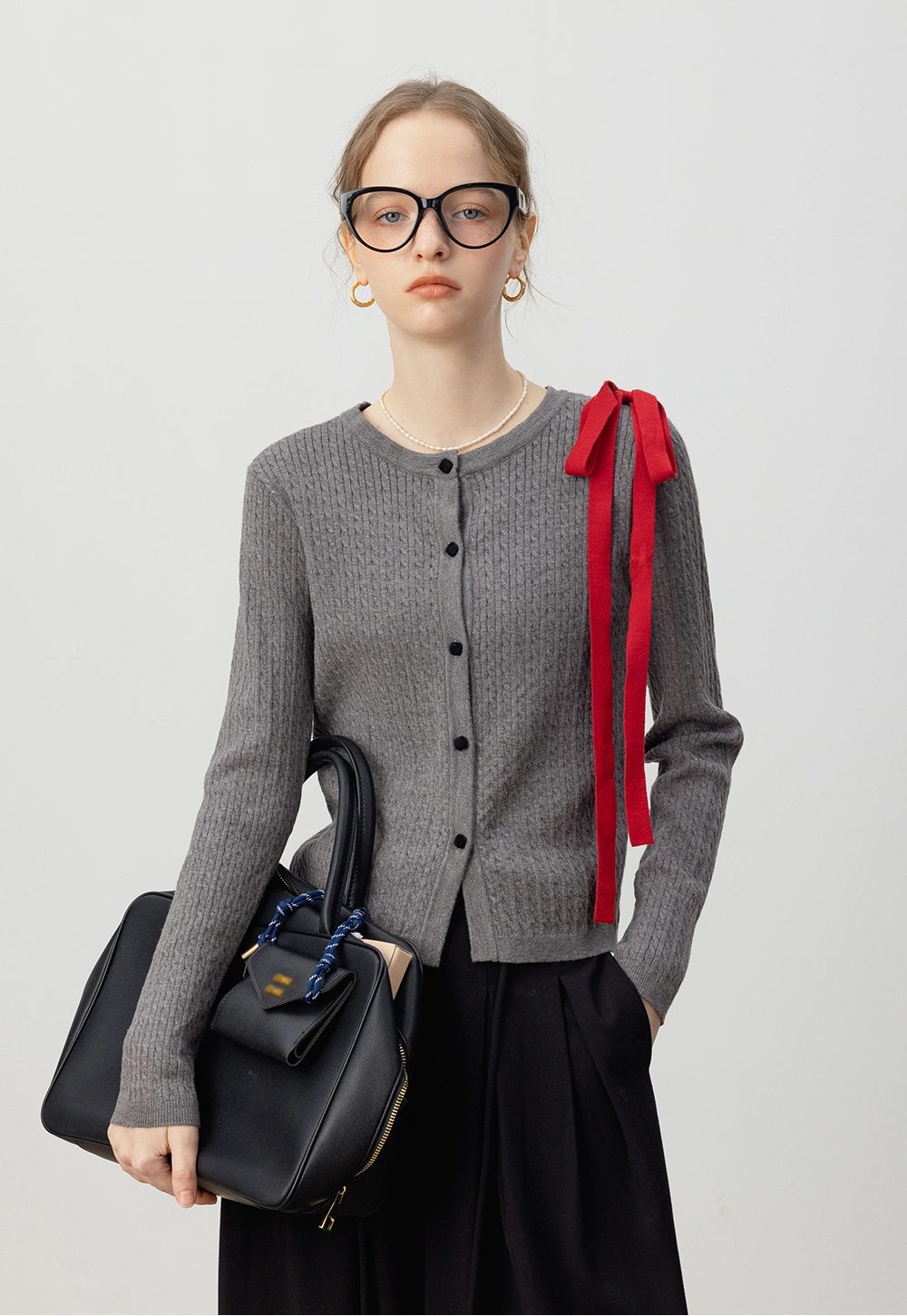 Women's Textured Knit Cardigan