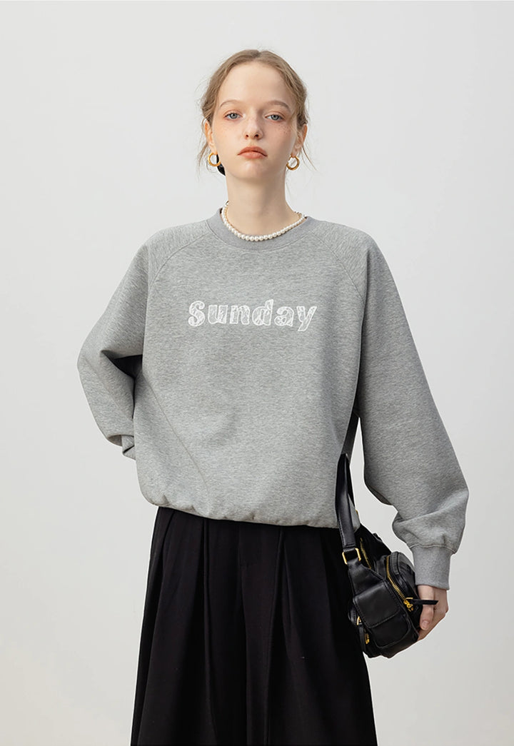 Women's Casual 'Sunday' Graphic Sweatshirt