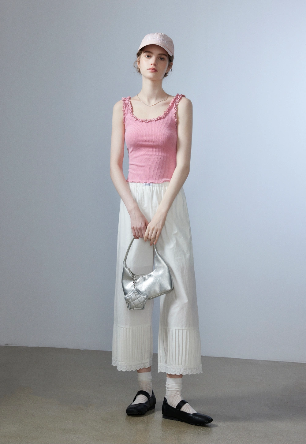 Women's Pleated Wide-Leg Pants