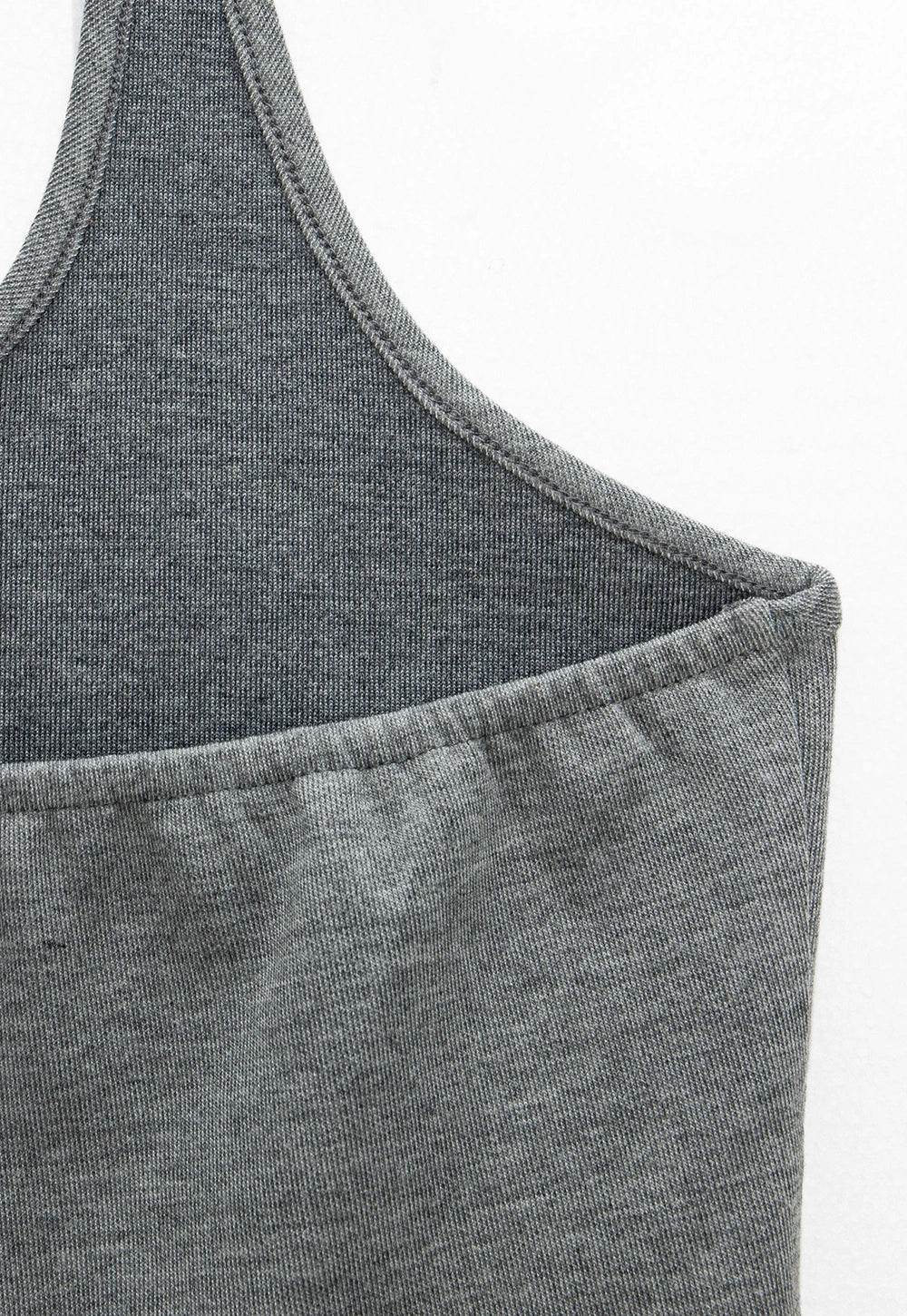 Two-Piece Grey Sweater Set with Tank Top