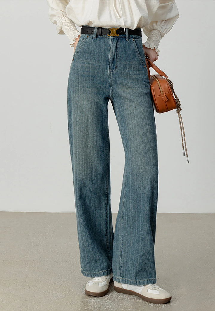 High-Waisted Wide-Leg Jeans