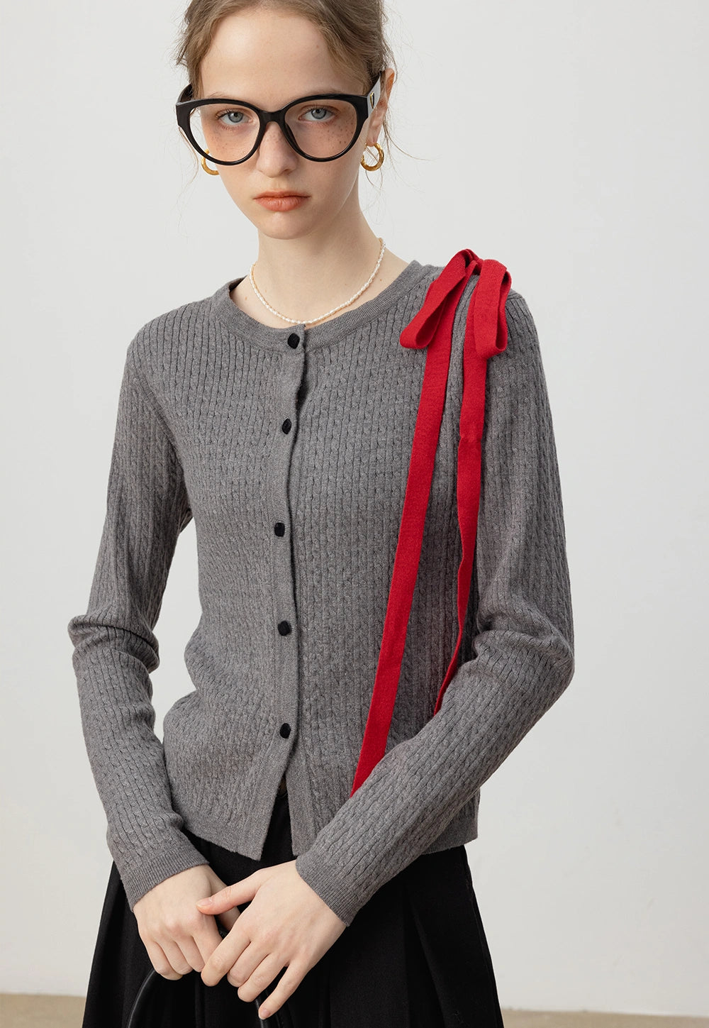 Women's Textured Knit Cardigan