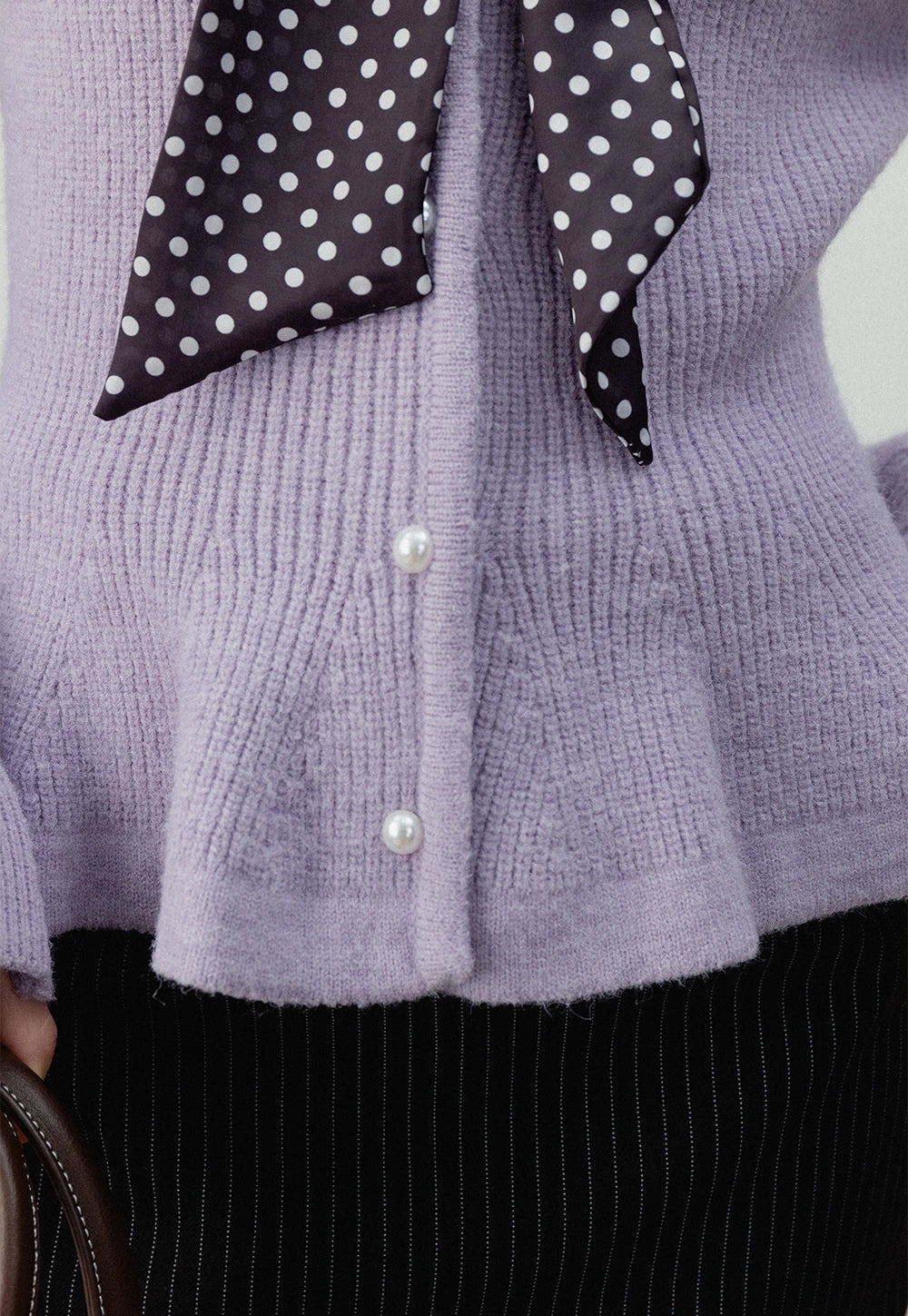 Cardigan with Pearl Button Accents