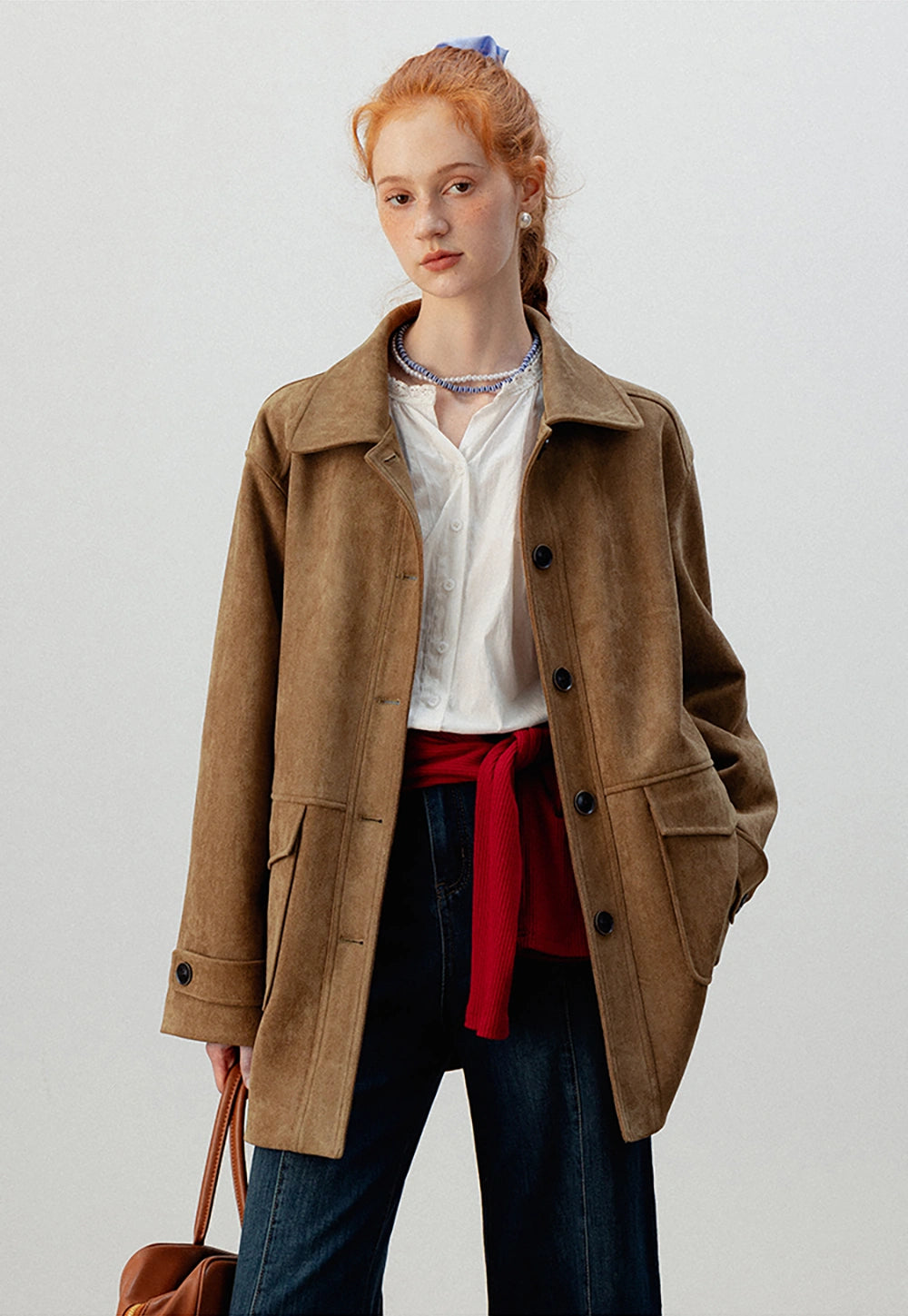 Women's Suede Utility Jacket