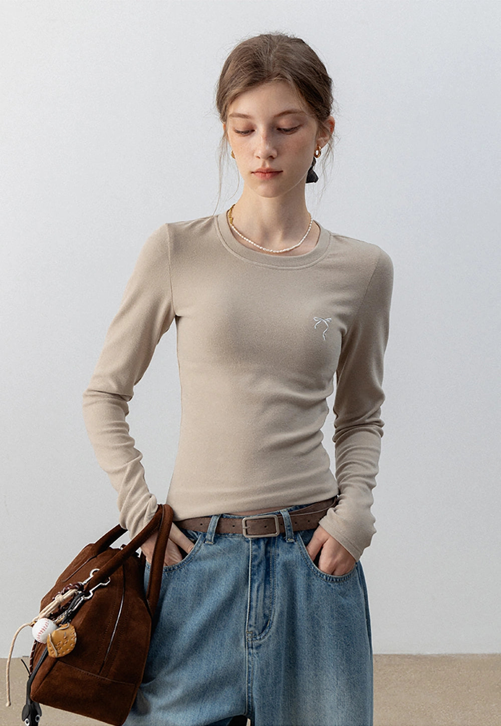 Long-Sleeve Fitted Top