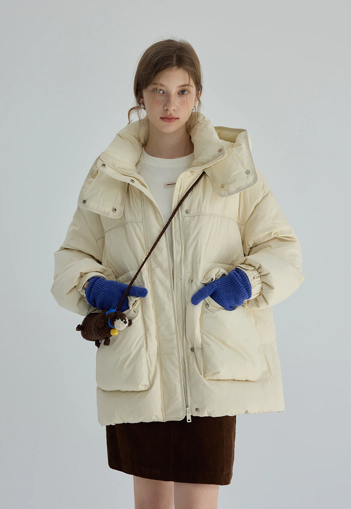 Women's Oversized Puffer Jacket with Hood