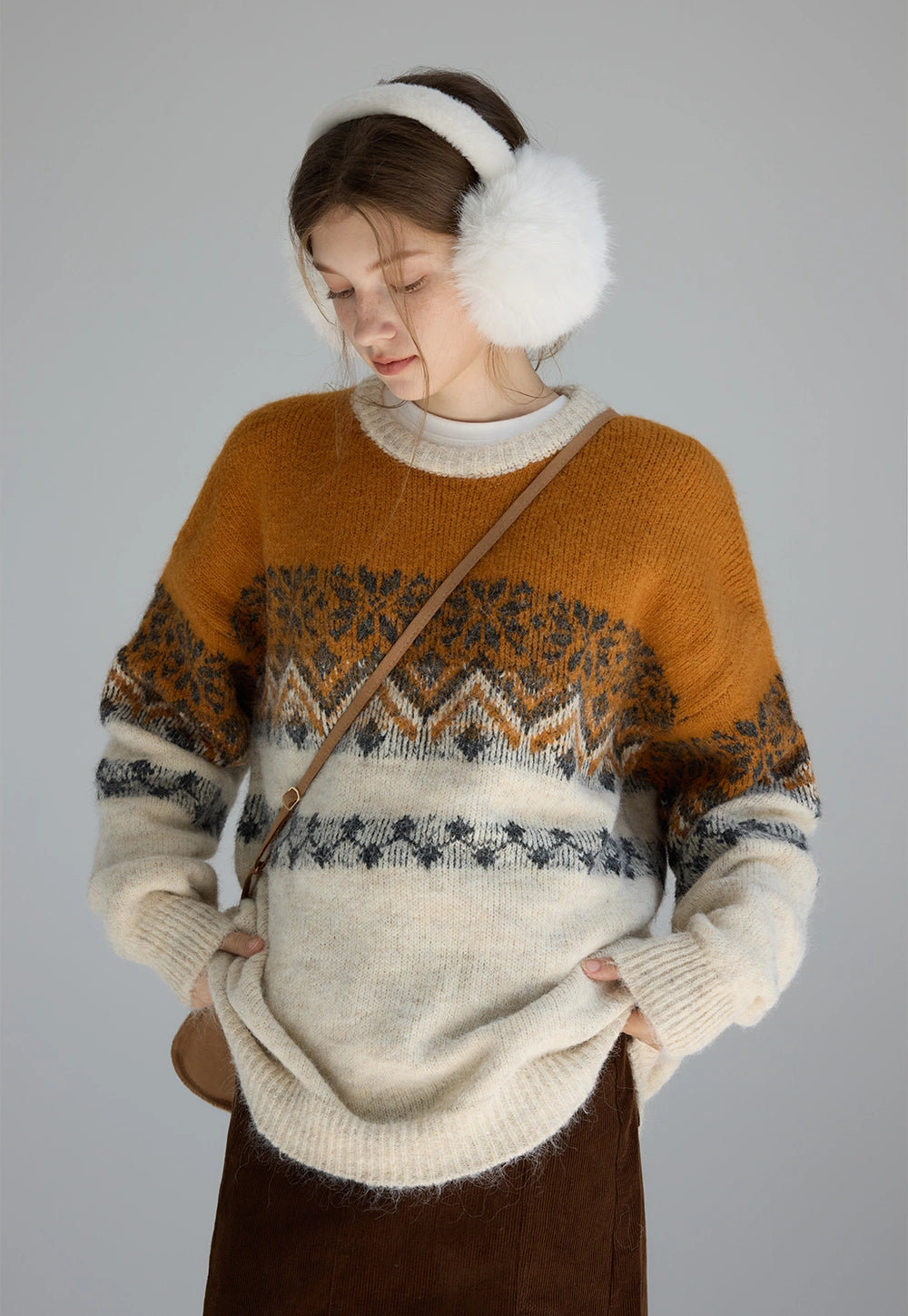 Ombre Nordic Pattern Sweater