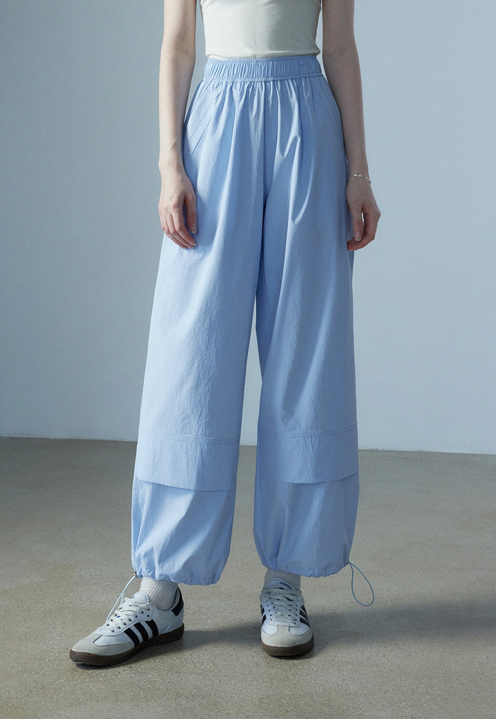 Women's Wide-Leg Drawstring Hem Pants