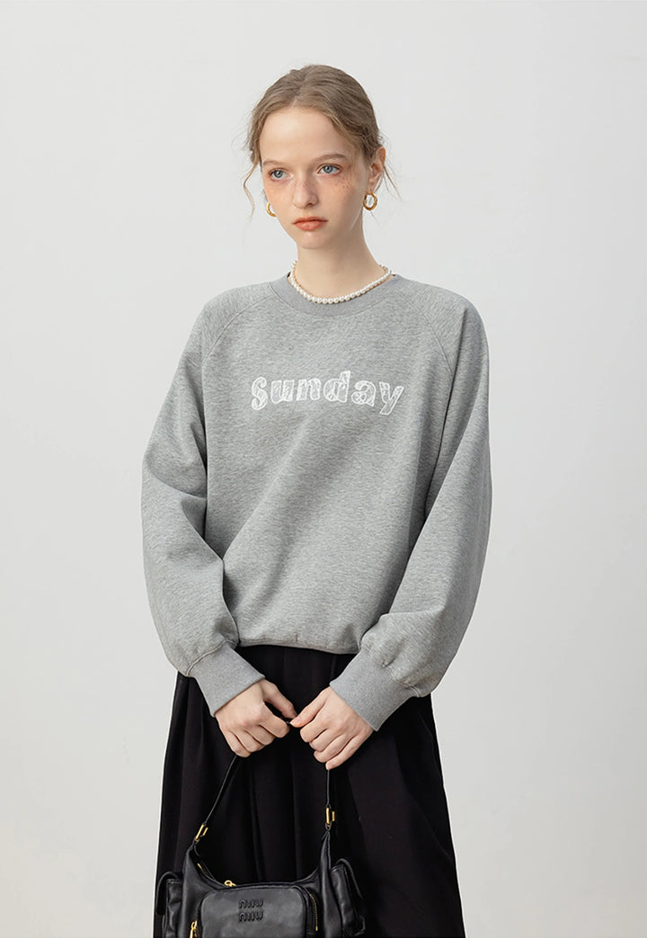 Women's Casual 'Sunday' Graphic Sweatshirt