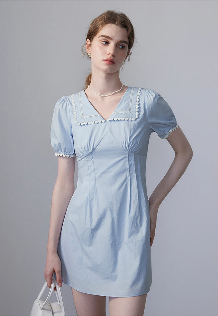 Women's Puff Sleeve Sailor Dress