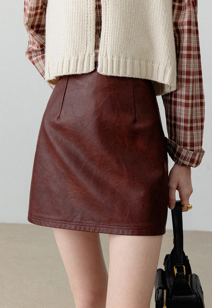 Women's Leather Mini Skirt