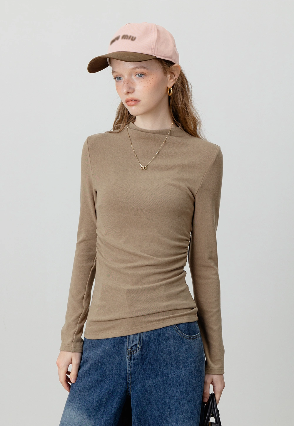 High Neck Long Sleeve Top