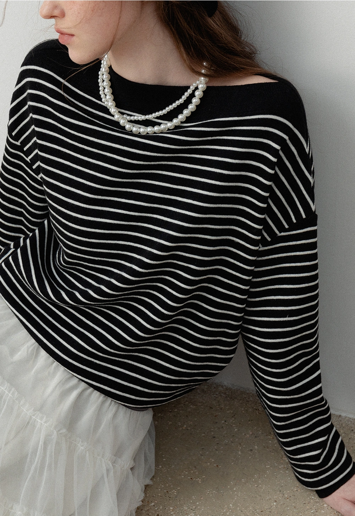 Women's Striped Knit Sweater