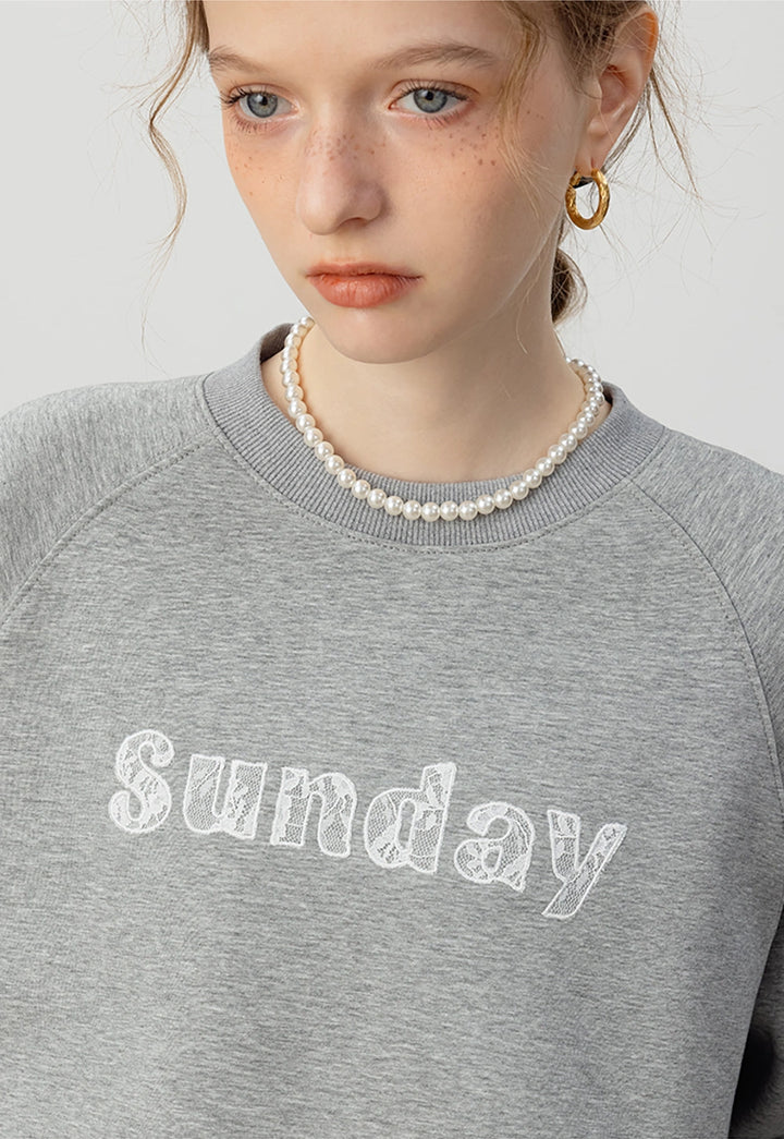 Women's Casual 'Sunday' Graphic Sweatshirt