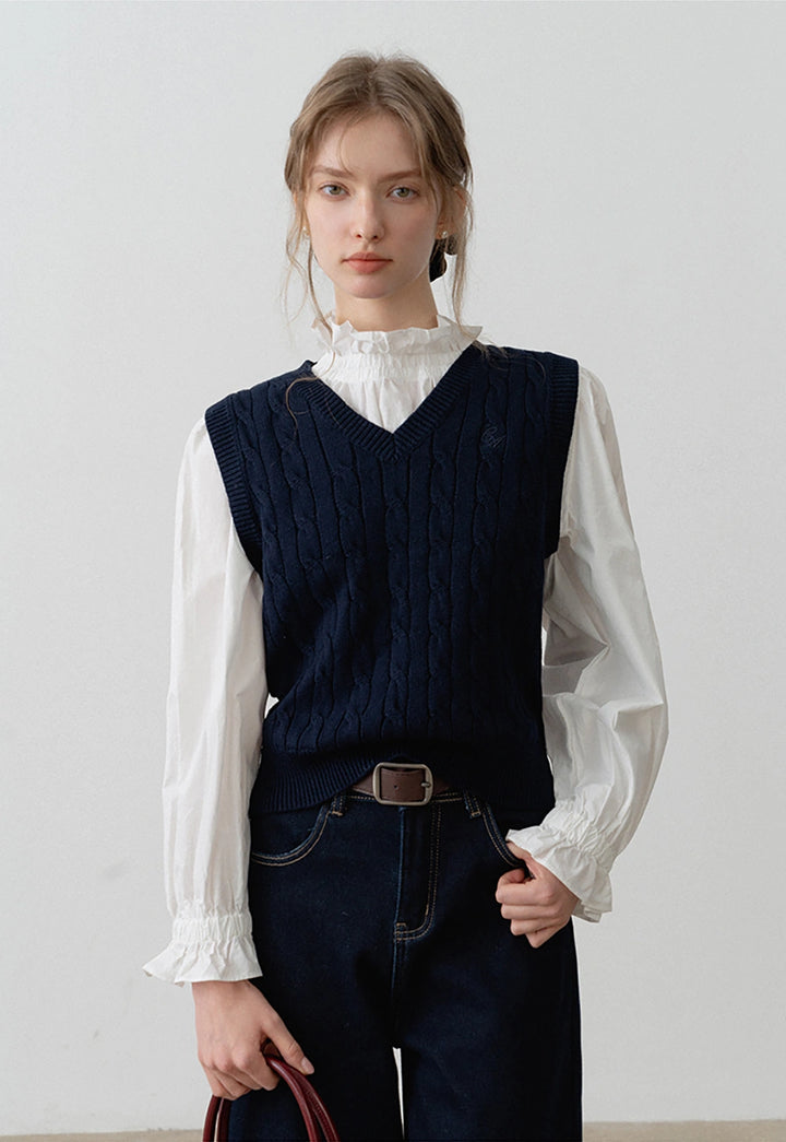 Women's Cable Knit Sweater Vest