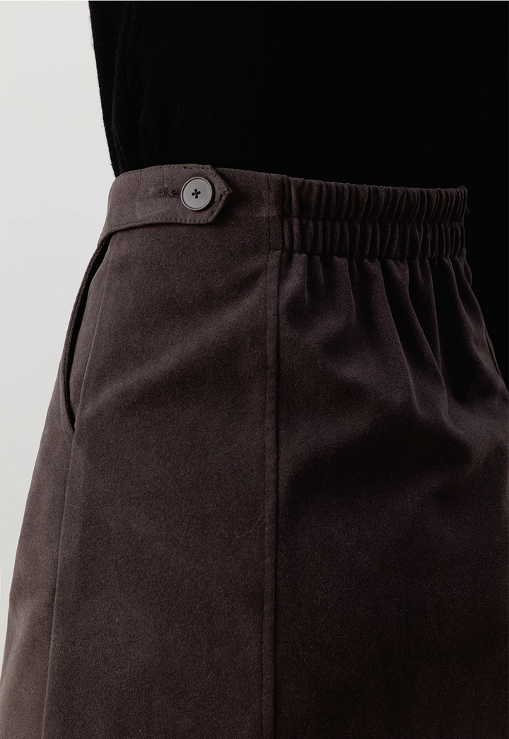 Women's A-Line Faux Suede Mini Skirt