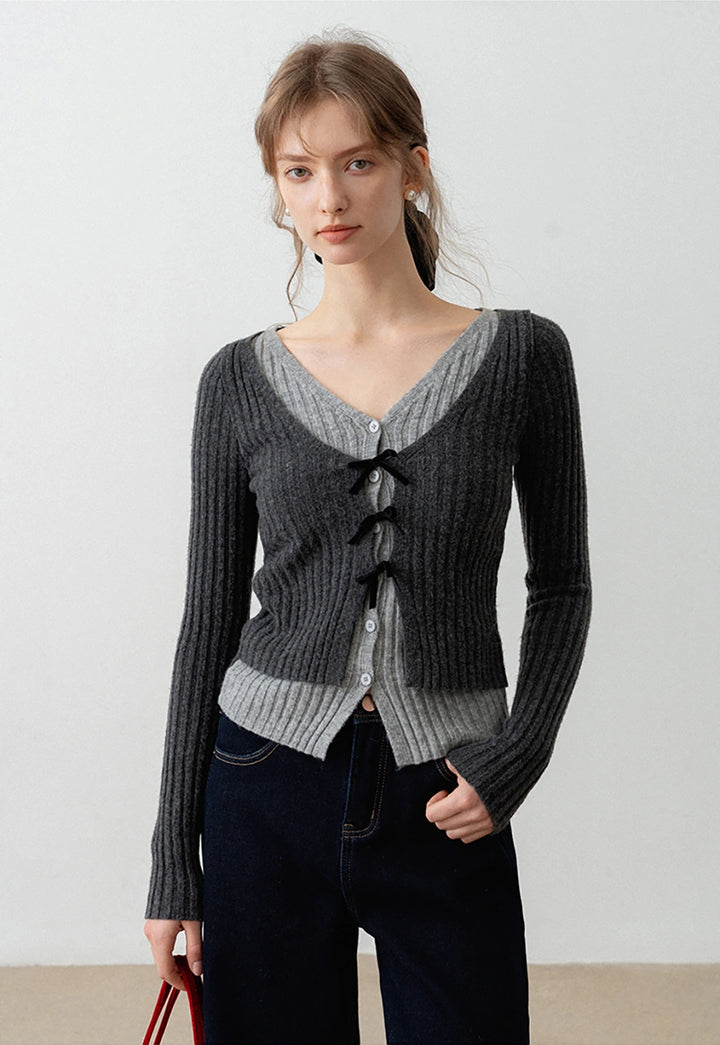 Women's Ribbed Knit Cardigan