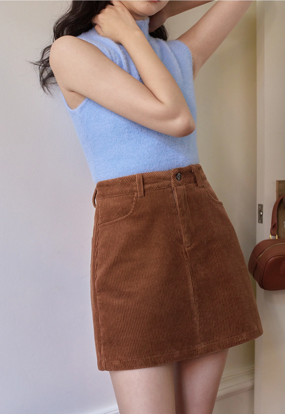 Women's Corduroy A-Line Mini Skirt