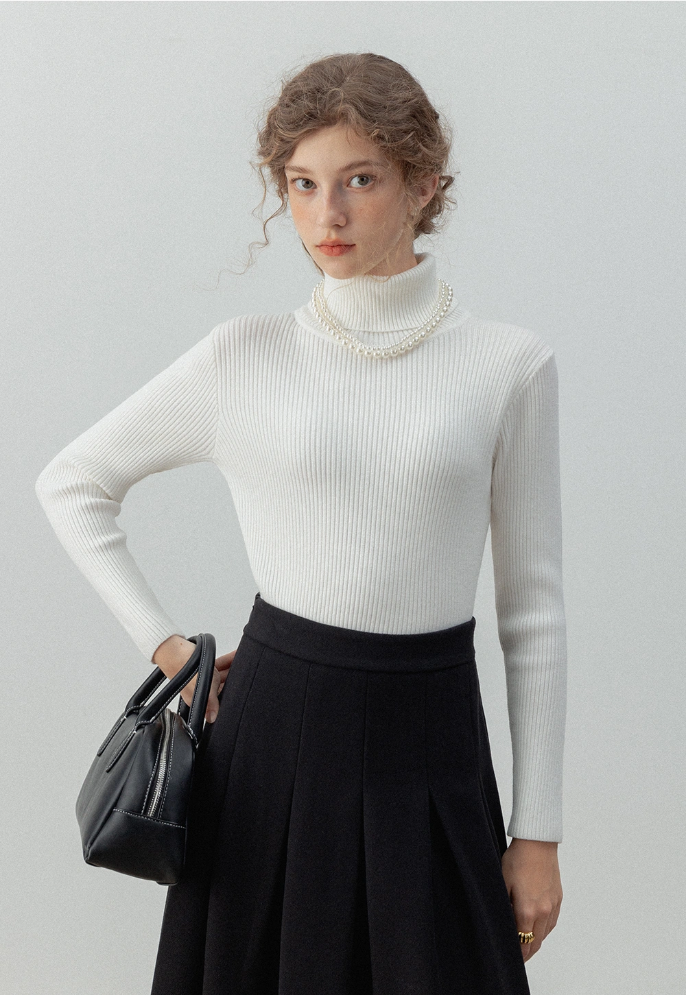 Women's Ribbed Turtleneck Sweater