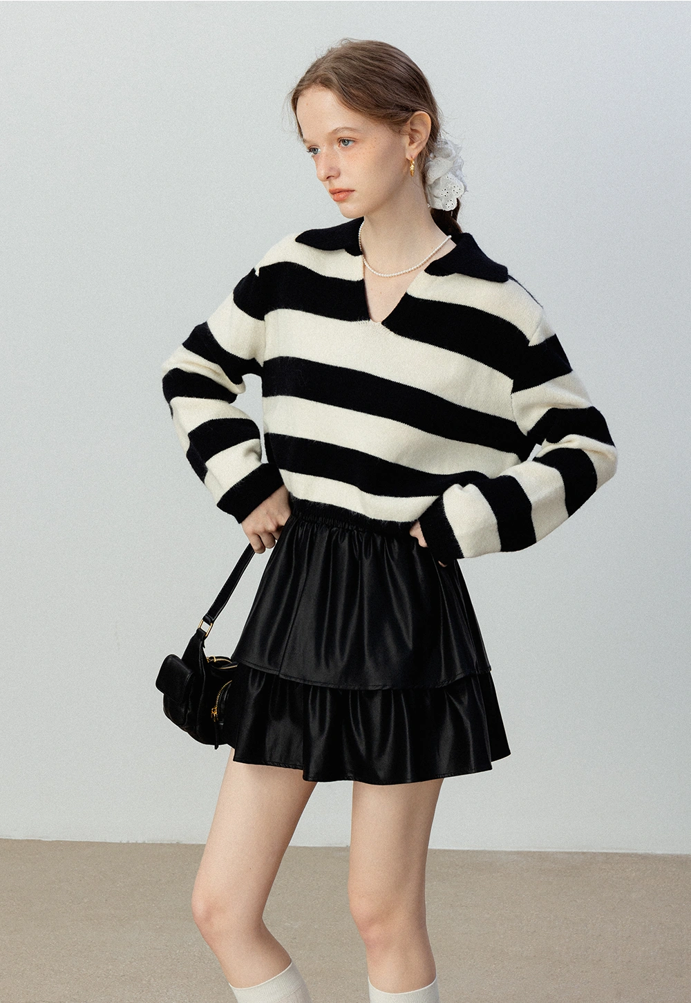 Striped V-Neck Sweater