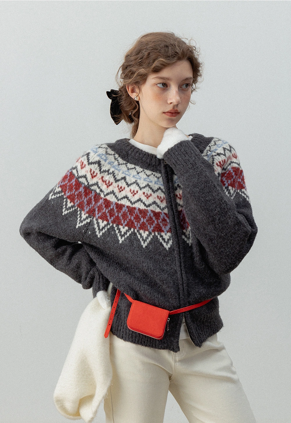 Women's Fair Isle Zip-Up Cardigan