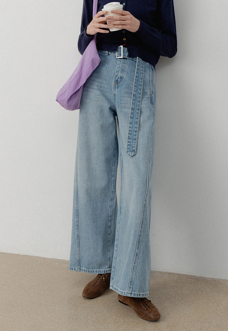 Women's Wide-Leg Denim with Belt