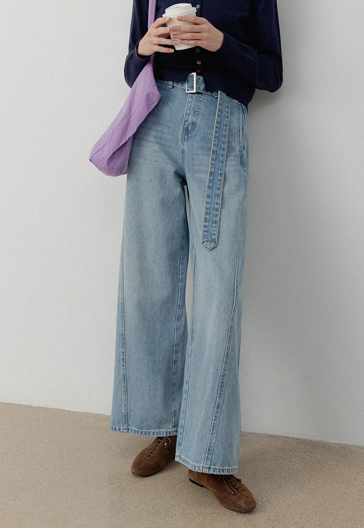 Women's Wide-Leg Denim with Belt