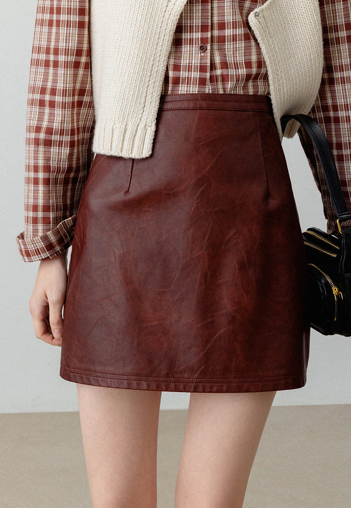 Women's Leather Mini Skirt