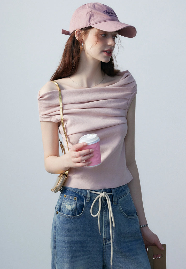 Women's Draped Knit Top