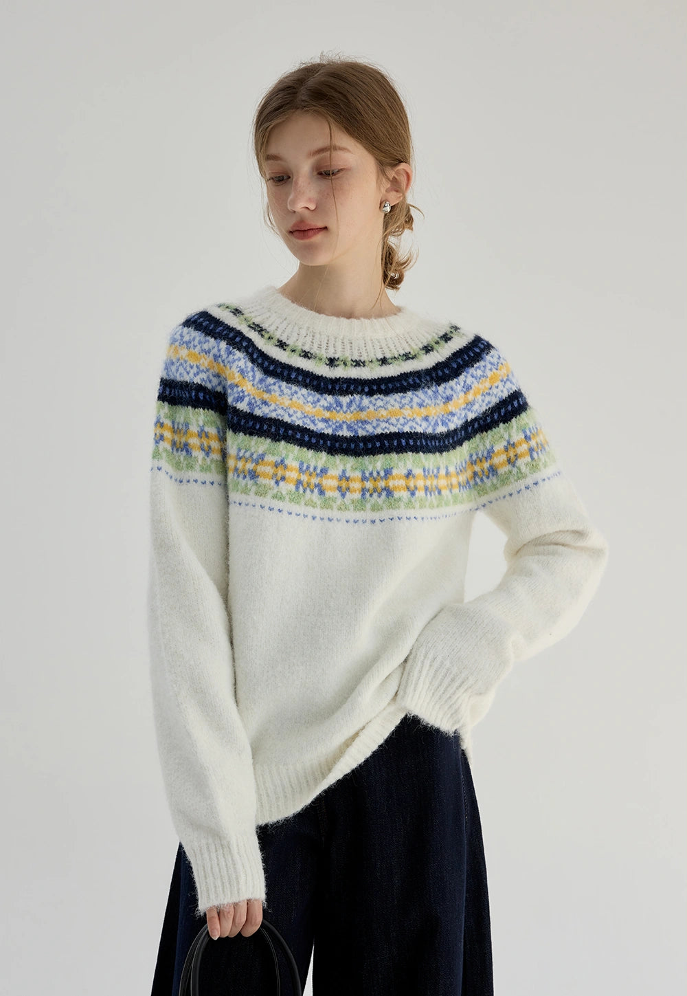 Women's Fair Isle Crew Neck Sweater