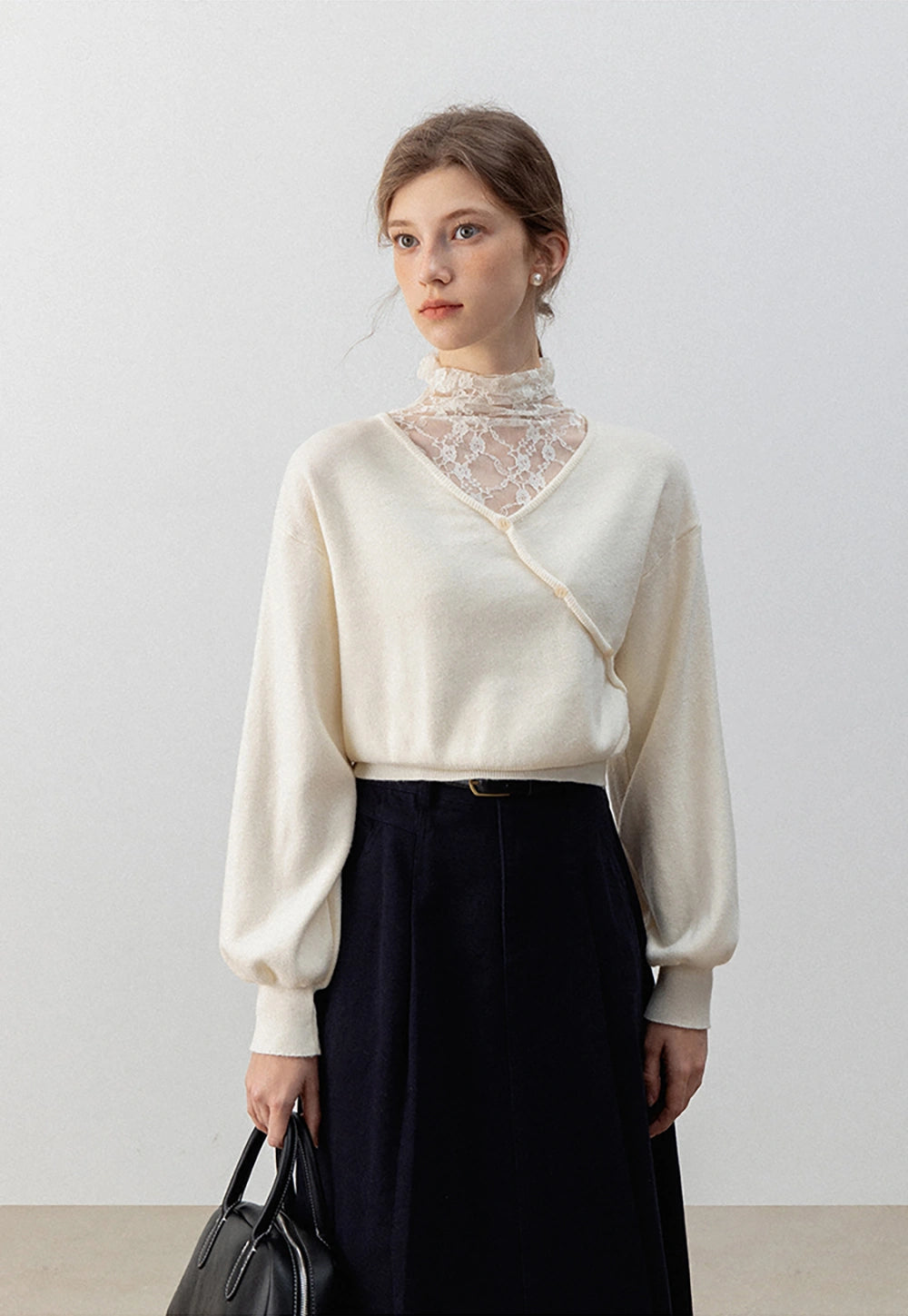 Women's Lace Trim Sweater