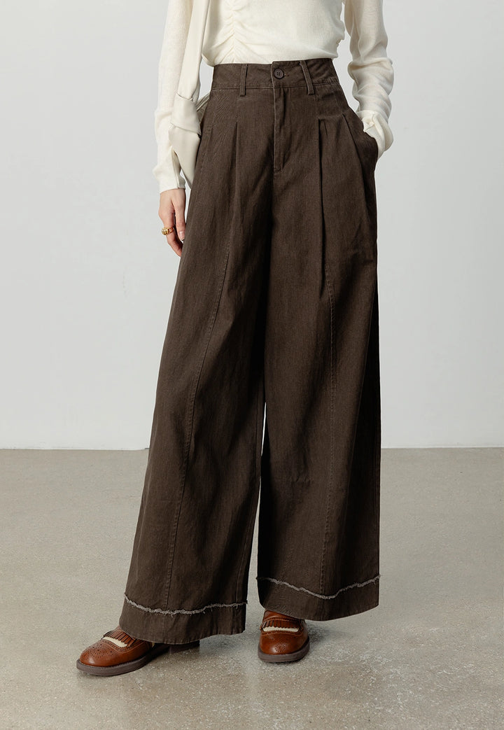 Women's Wide-Leg High-Waist Cropped Pants