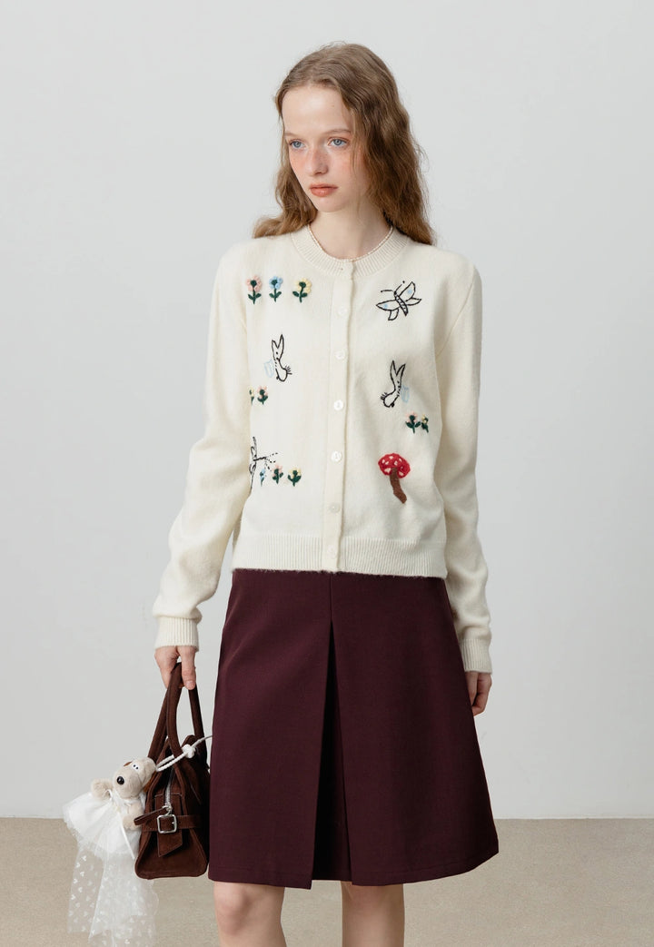 Embroidered Nature Cardigan