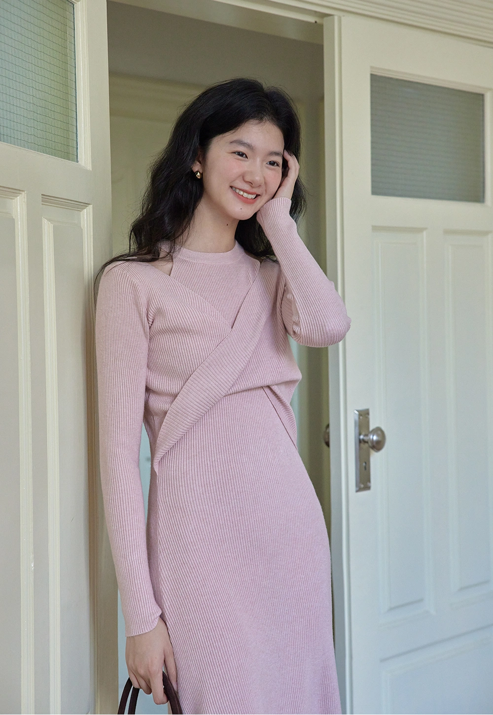 Women's Cold Shoulder Knit Dress