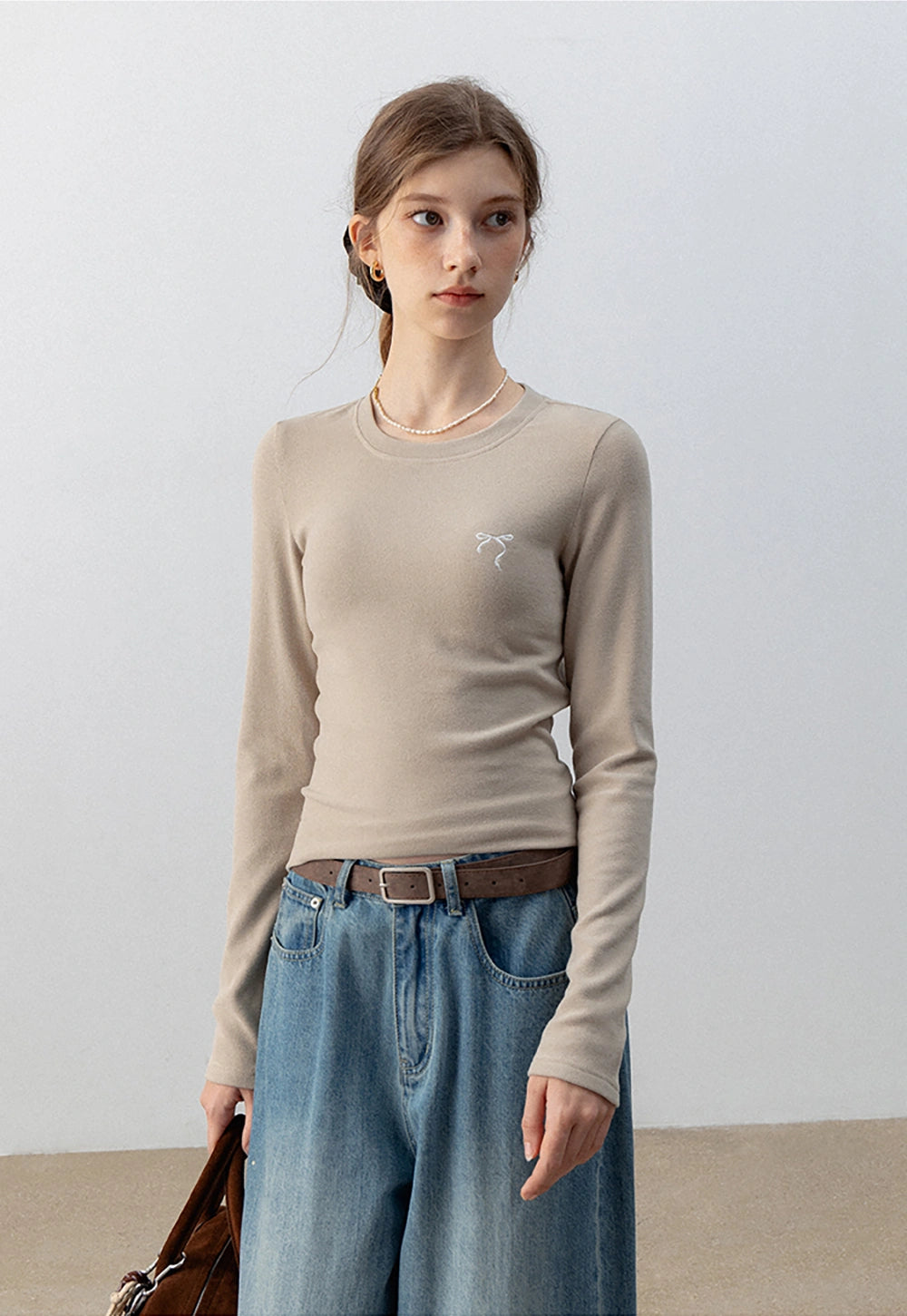 Long-Sleeve Fitted Top