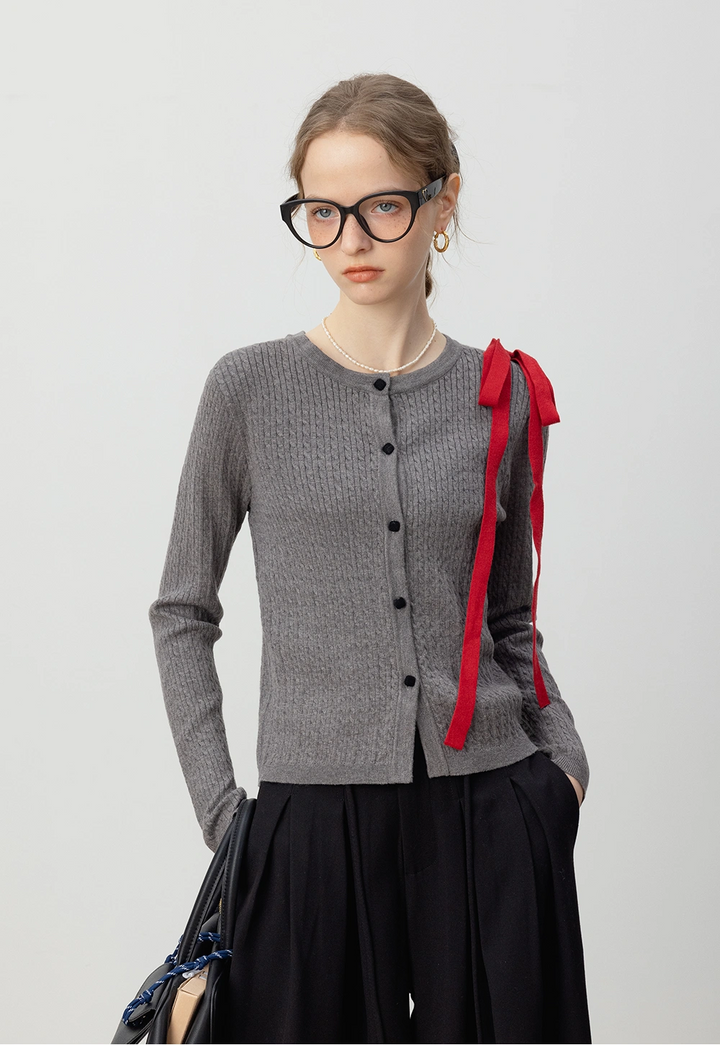 Women's Textured Knit Cardigan