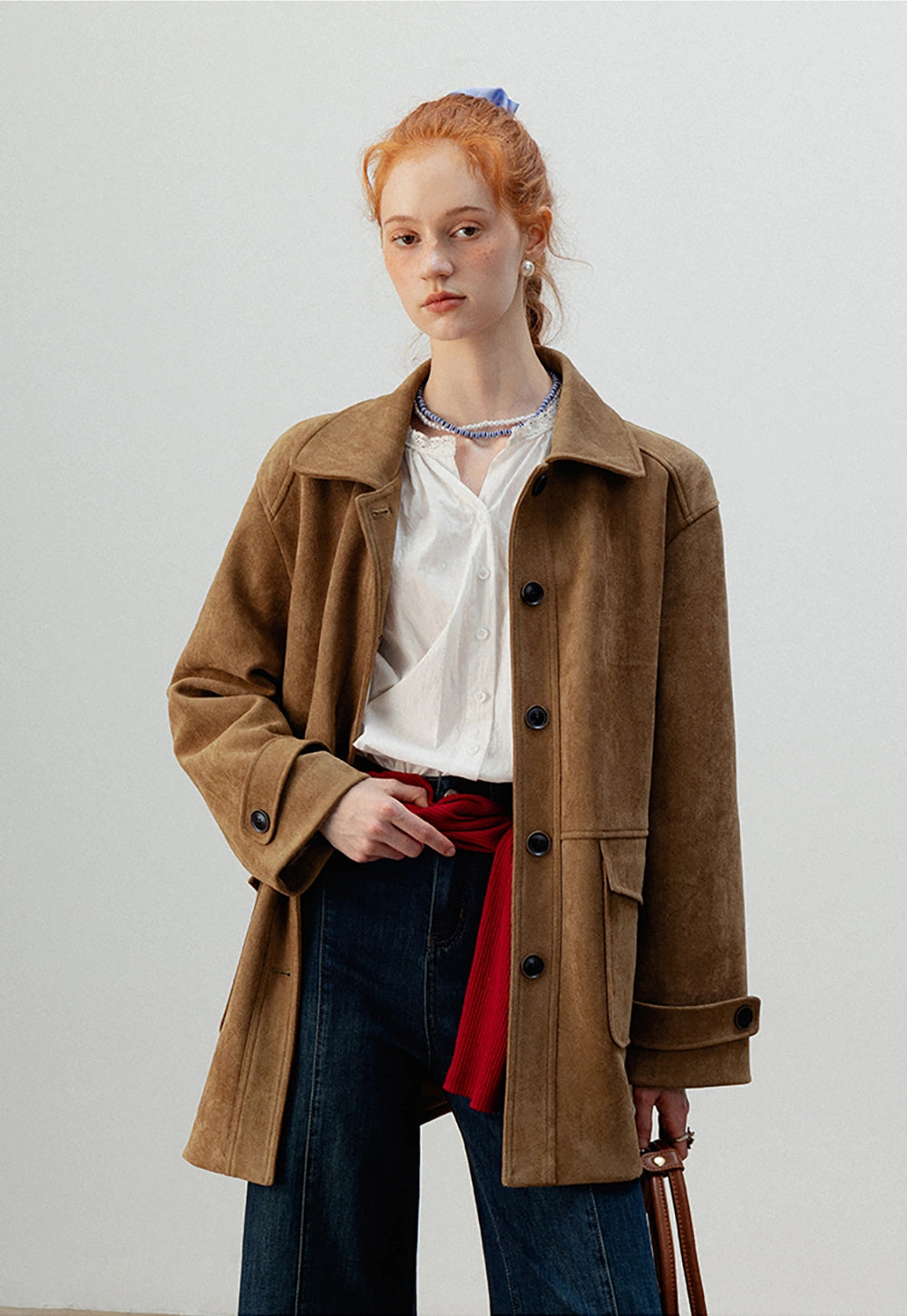 Women's Oversized Faux Suede Jacket