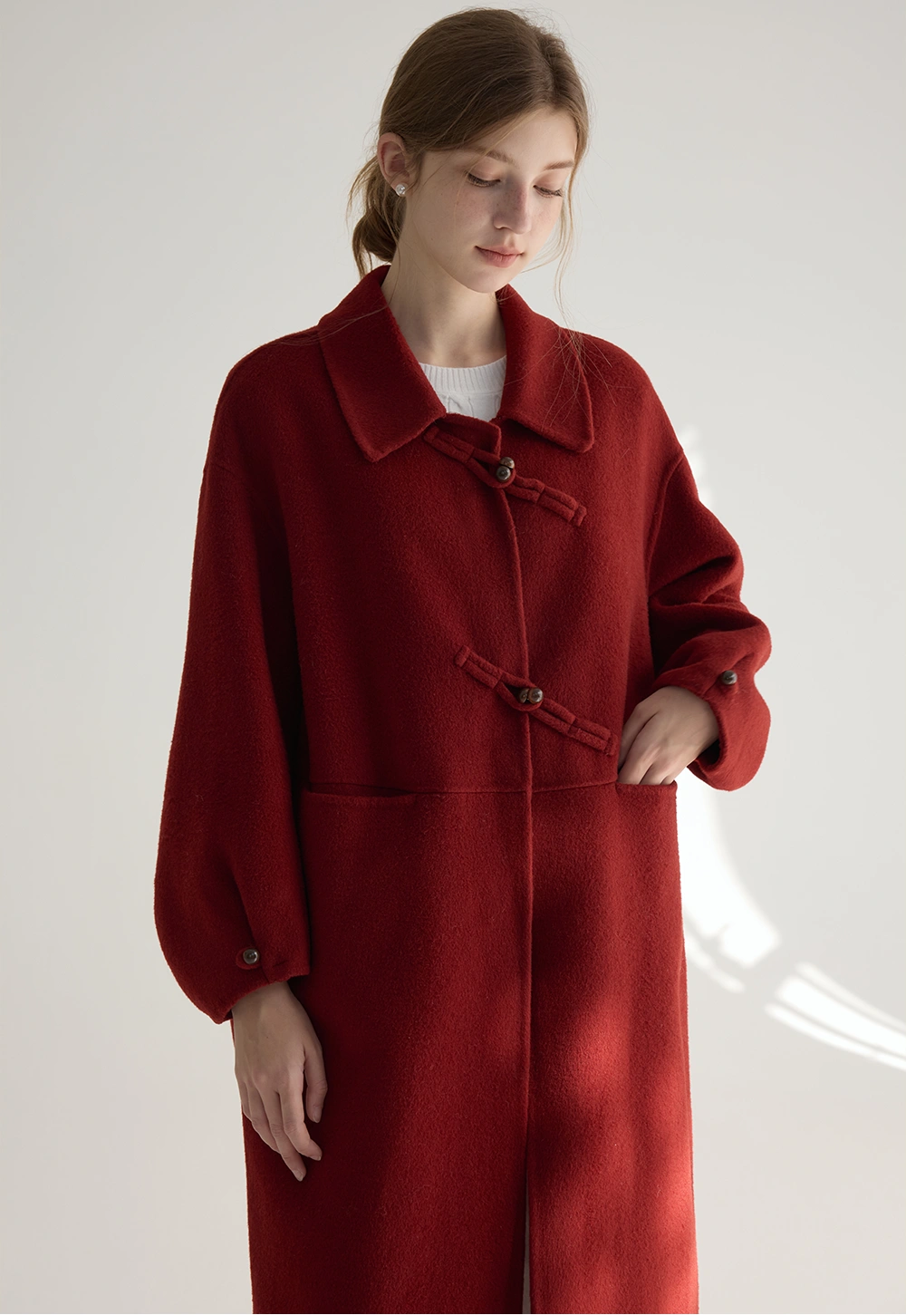 Women's Long Double-Faced Wool Coat