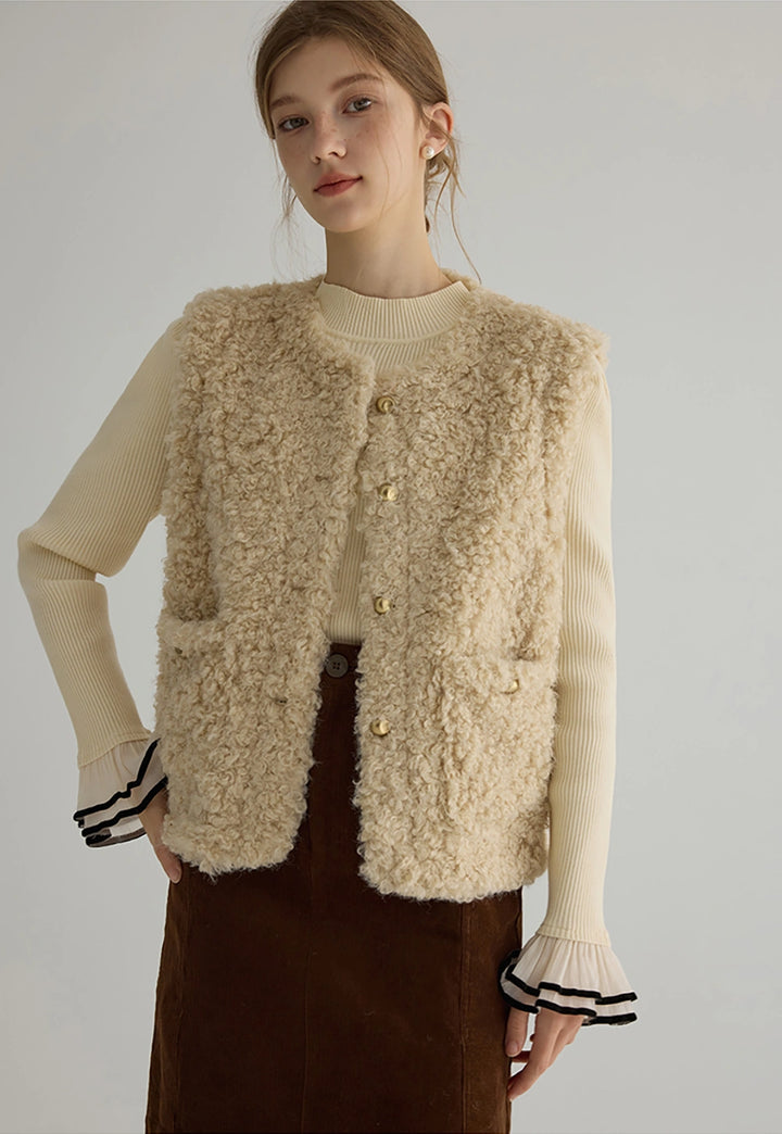 Women's Faux Shearling Vest