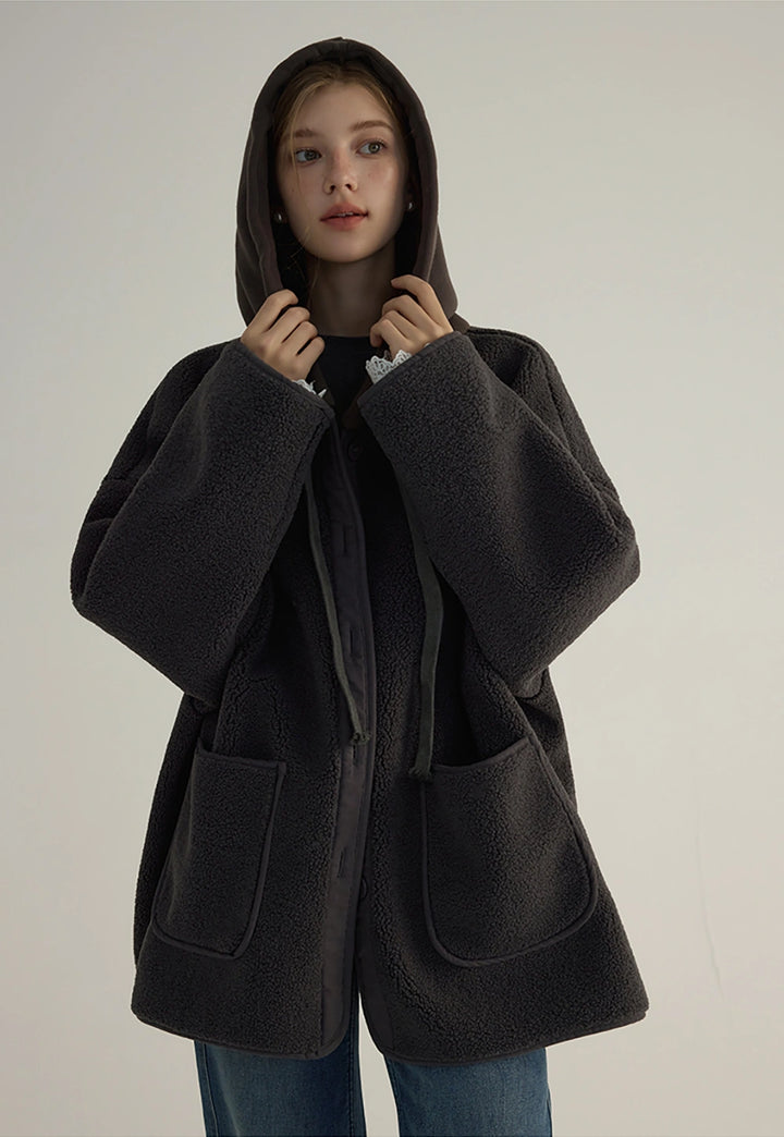 Women's Oversized Teddy Hooded Coat