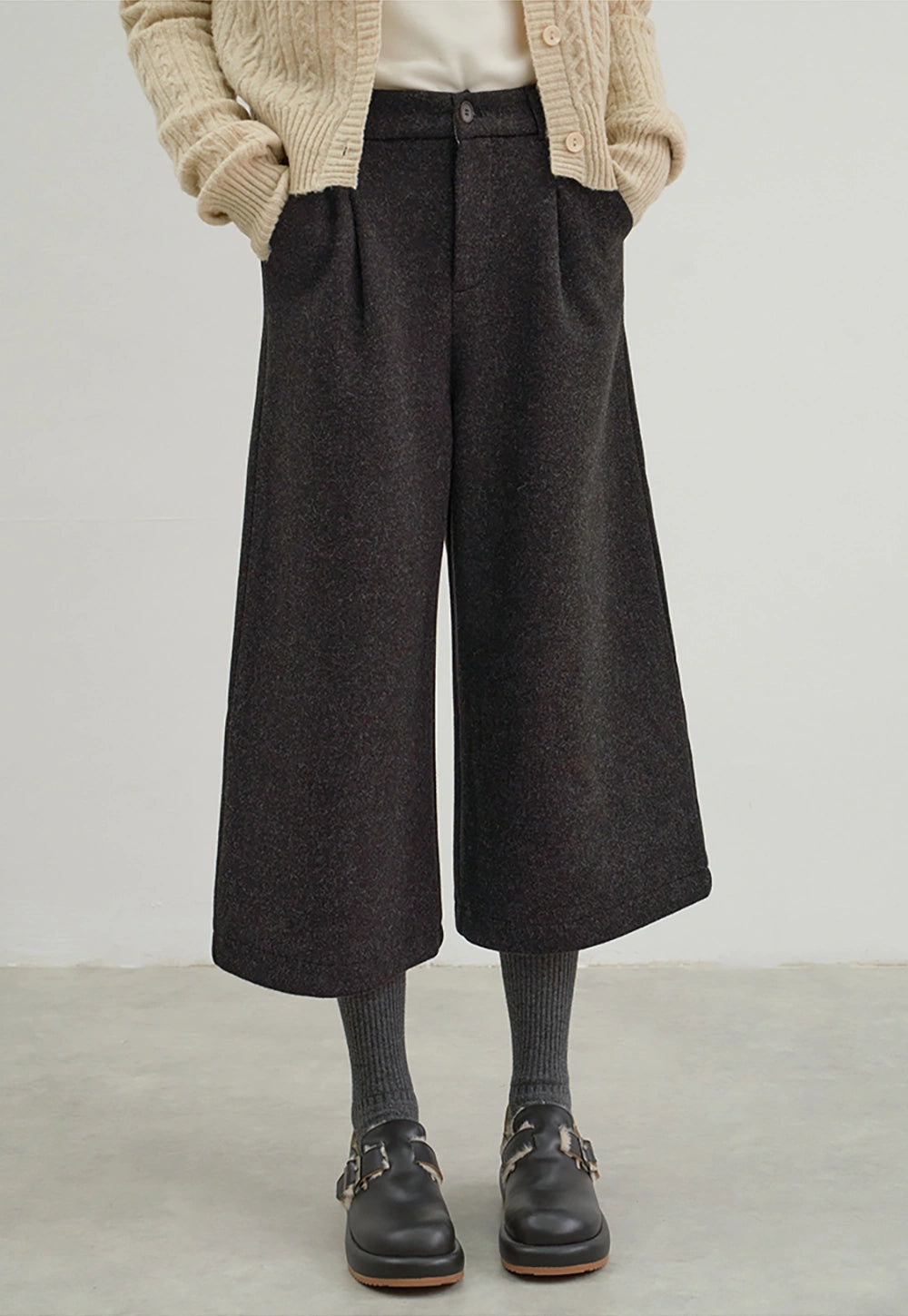 Women's Fleece-Lined Wool Blend 3/4 Pants