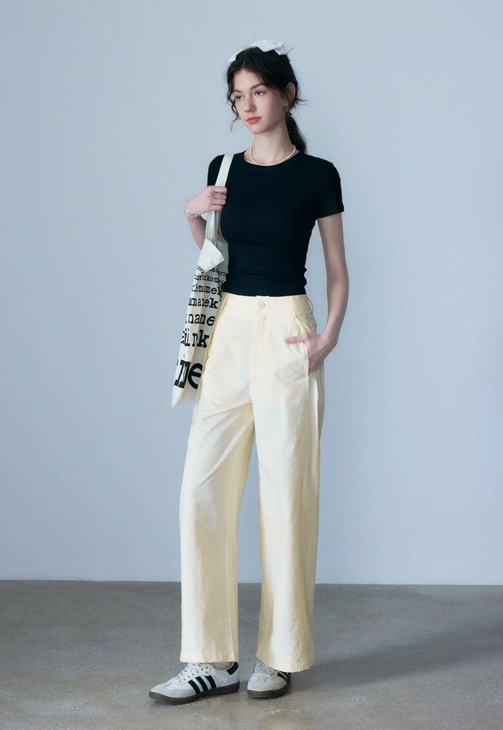 Women's High-Waisted Wide-Leg Pants